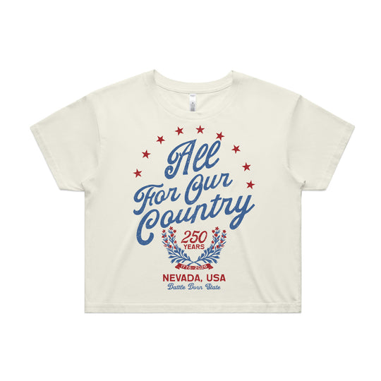 All For Our Country 250th Anniversary Crop T-shirt (Womens)
