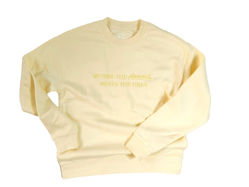 Where the Desert Meets the Hills Embroidered Crew Sweatshirt (Unisex)