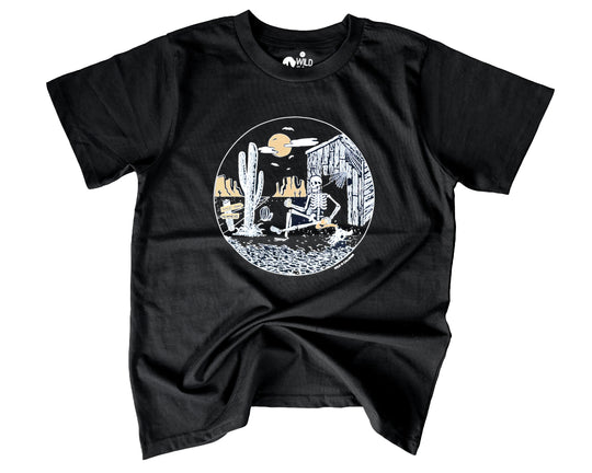 Ghost Town Skeleton Halloween Tee (Unisex)