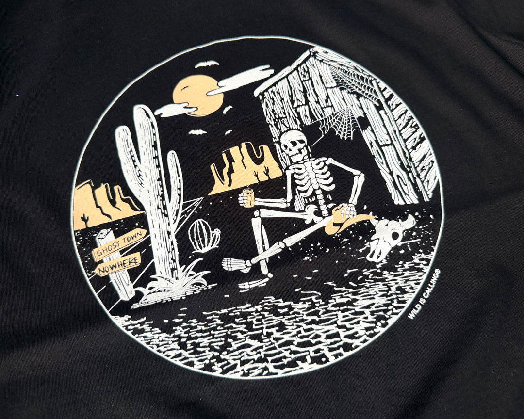 Ghost Town Skeleton Halloween Tee (Unisex)