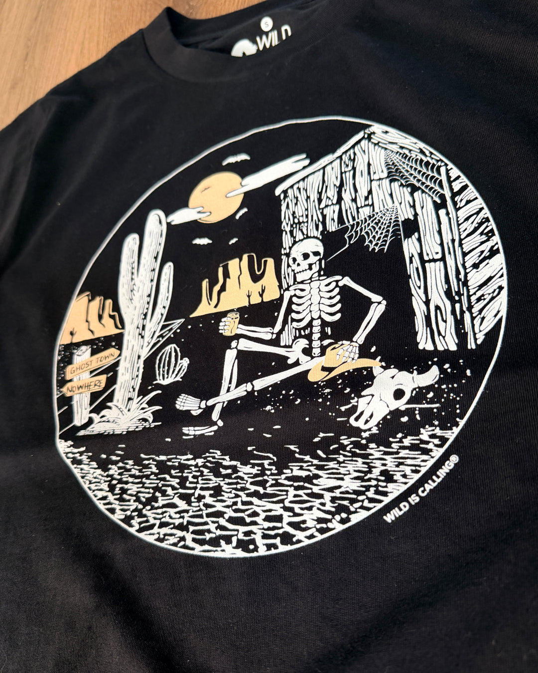 Ghost Town Skeleton Halloween Tee (Unisex)