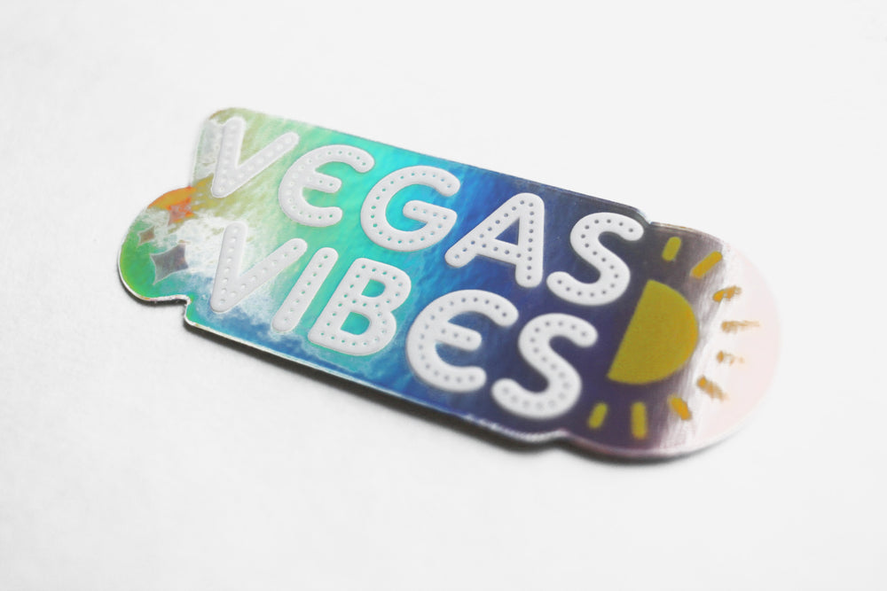 Holographic Vegas Vibes Sticker