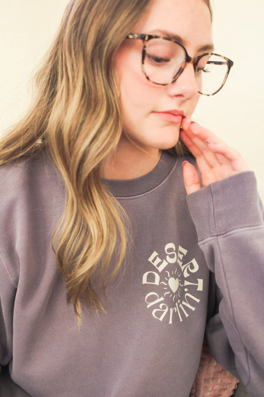 Desert Darlin' Fleece Crewneck Sweatshirt (Unisex)