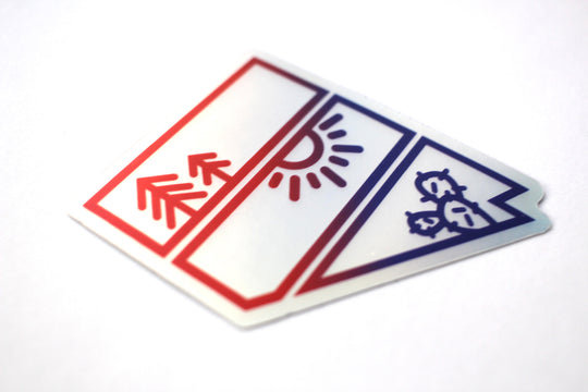 Patriotic Pine Sun Cactuc holographic sticker