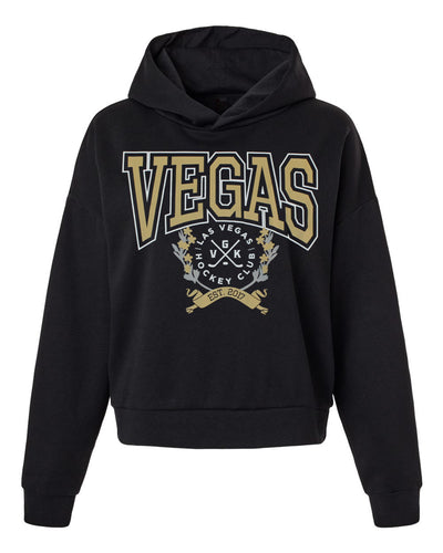 Vegas Hockey VGK College Style Boxy Fit Hoodie (women)