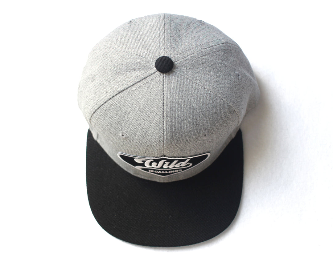 2 Tone Denim Gray & Black Wild is Calling Patch Hat (Kids)