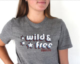 Wild & Free Retro Fourth of July t-shirt (unisex)