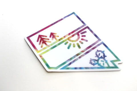 Pine Sun Cactus Tie Dye Sticker