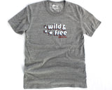 Wild & Free Retro Fourth of July t-shirt (unisex)